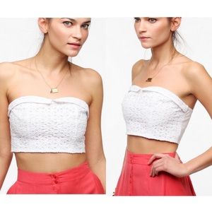 Urban Outfitters White Lace Crop Top